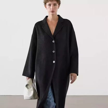 Solin Black Longline Trench Coat