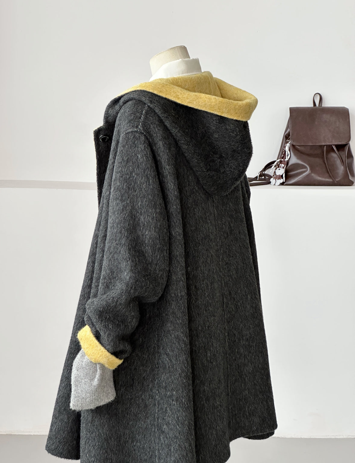 Bivor Two-tone Wool Jacket - Charcoal