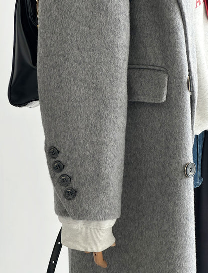 ‘Seren’ Gray Longline Trench Coat