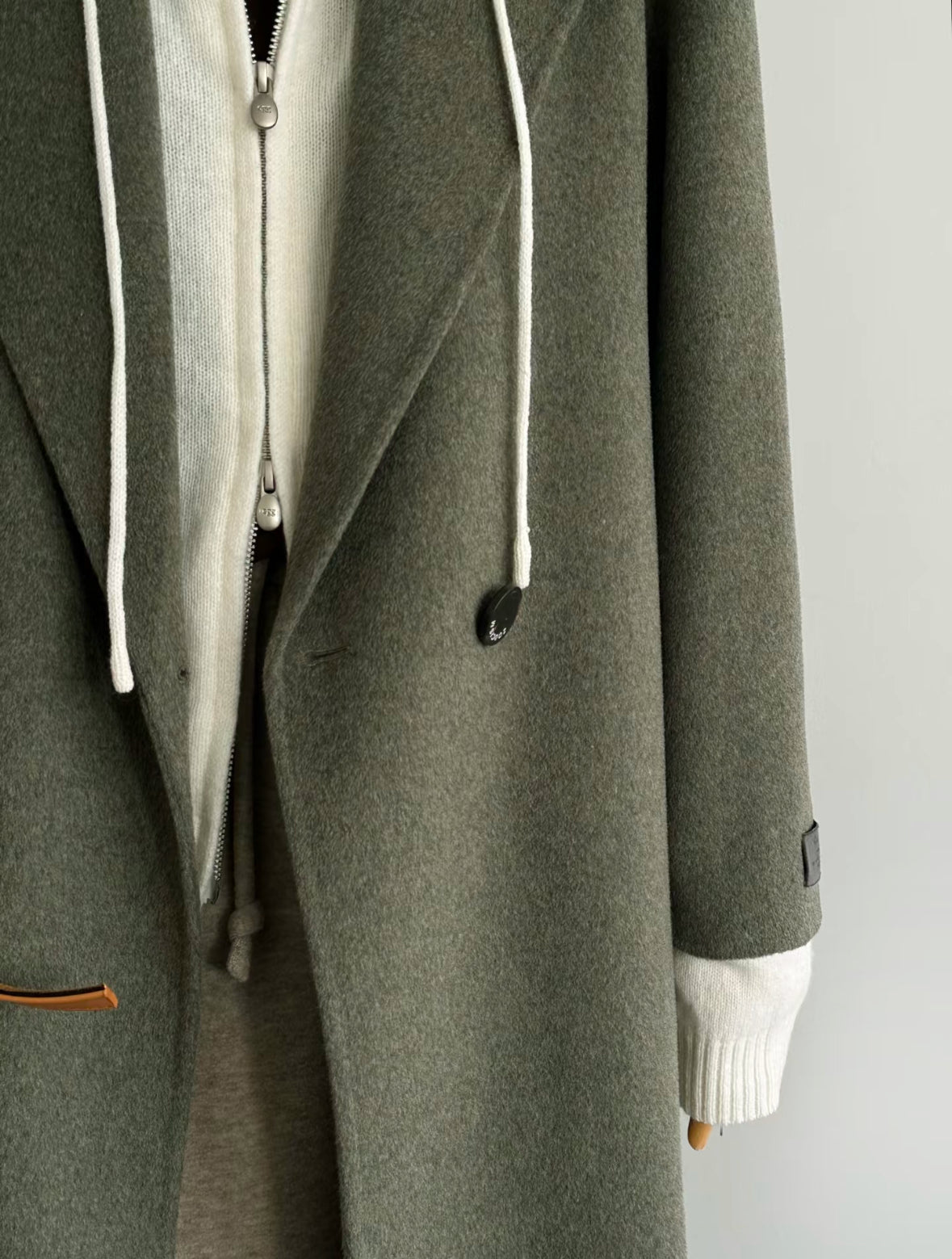 ‘Olive’ Longline Wool Trench Coat