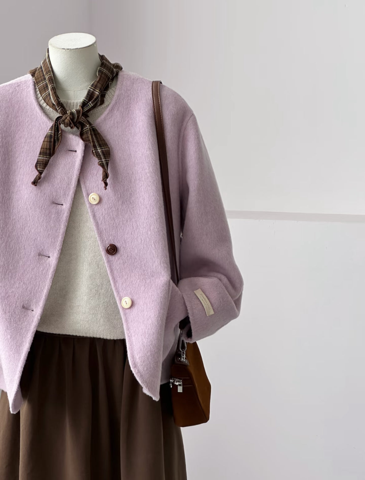 Lysa Cashmere Blended Short Wool Jacket - 2 Color