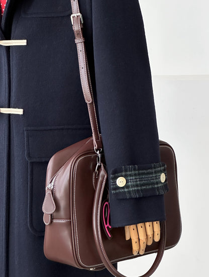 Fern Hooded Duffle Coat - Navy