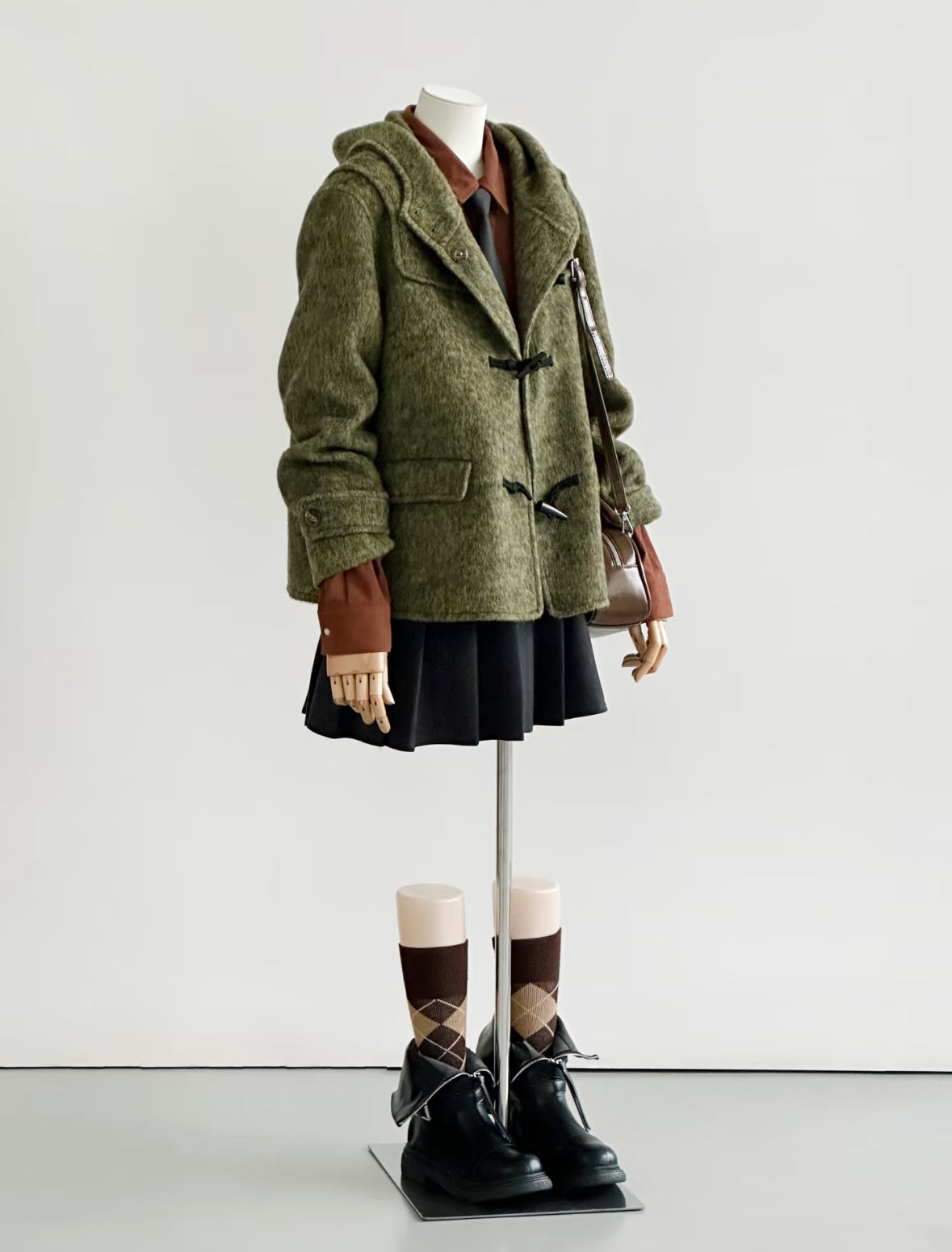 Pre-order ‘Monet'  Toggled Short Wool Jacket - Vivid Green