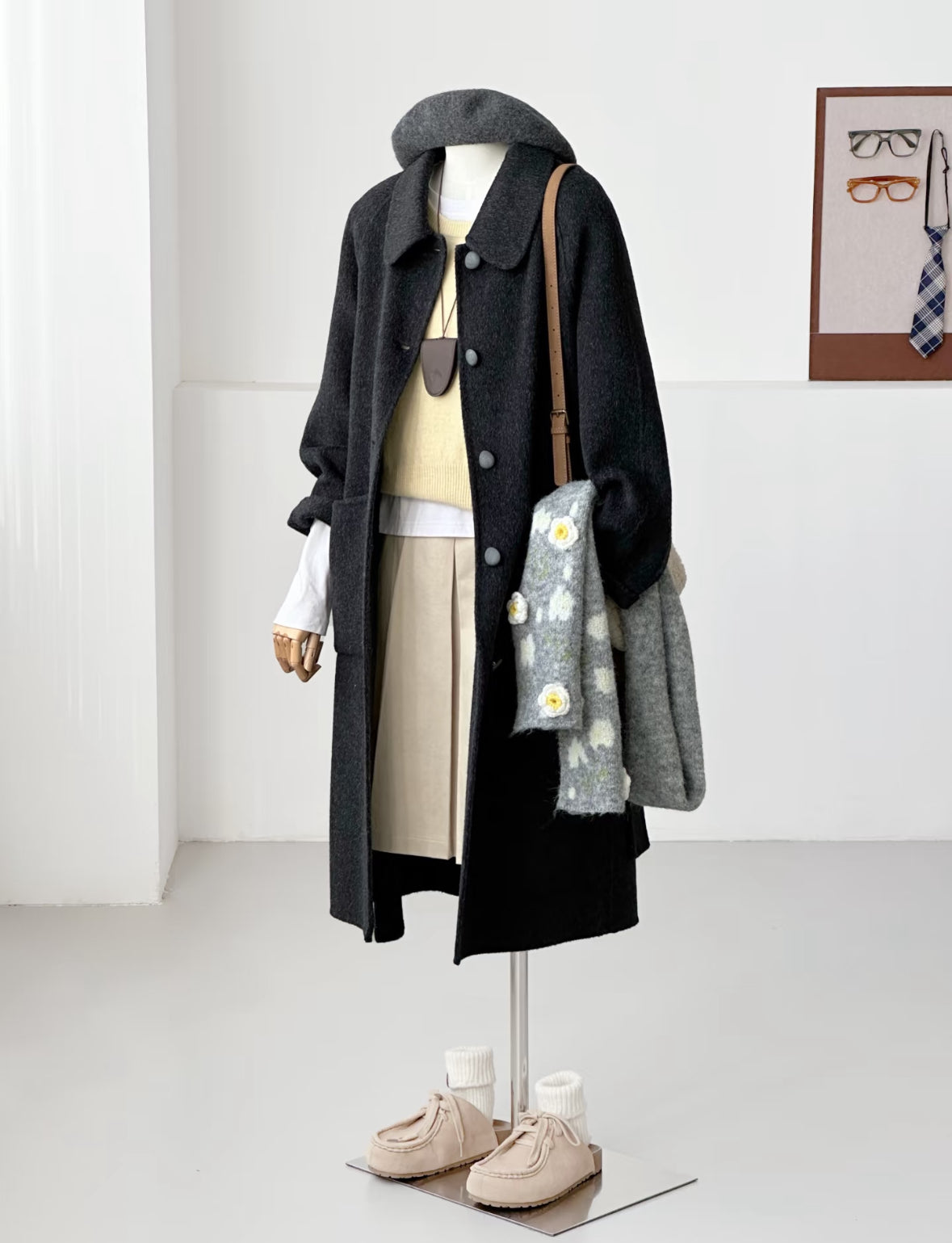 Willow Longline Trench Coat - Black