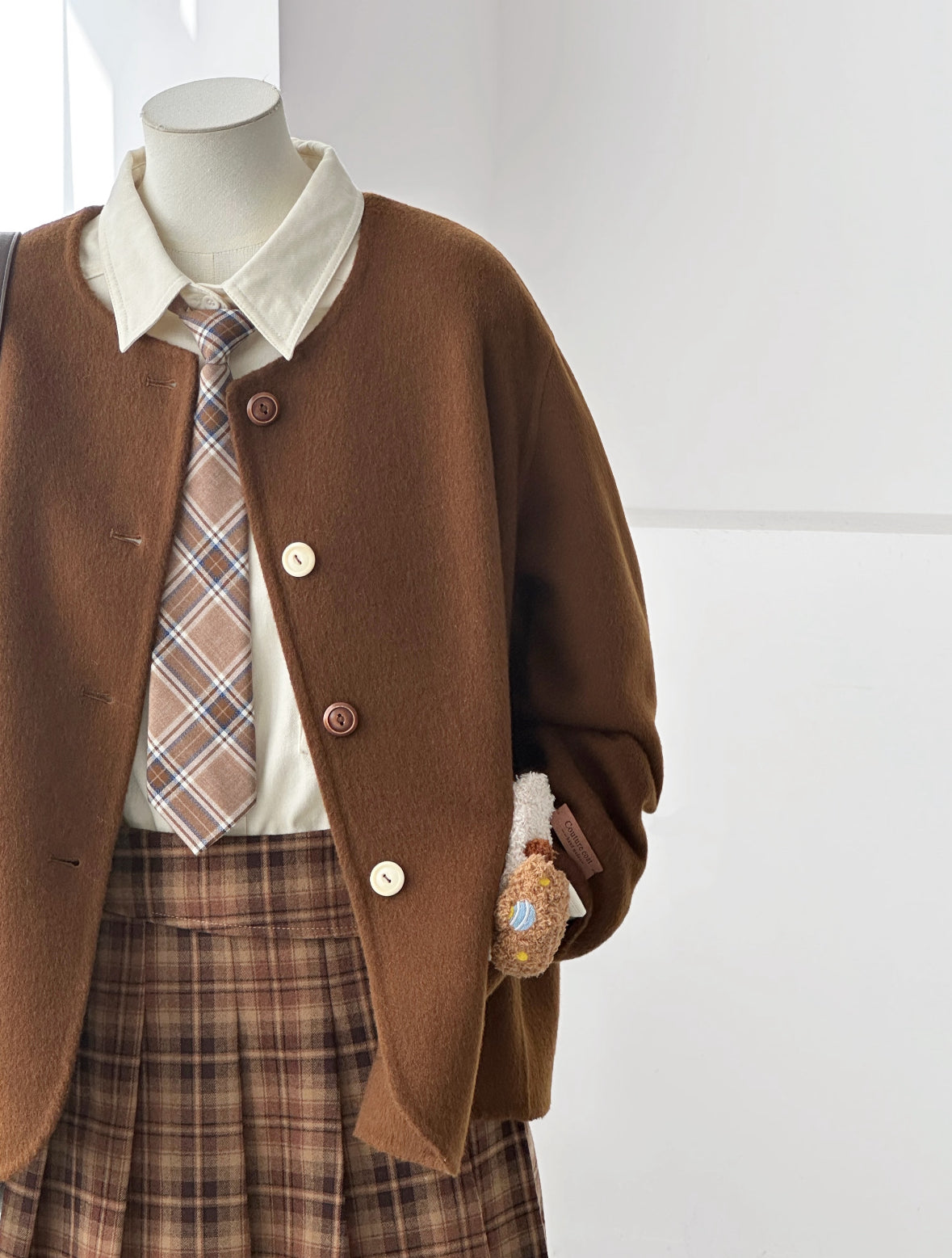 Lysa Cashmere Blended Short Wool Jacket - 2 Color