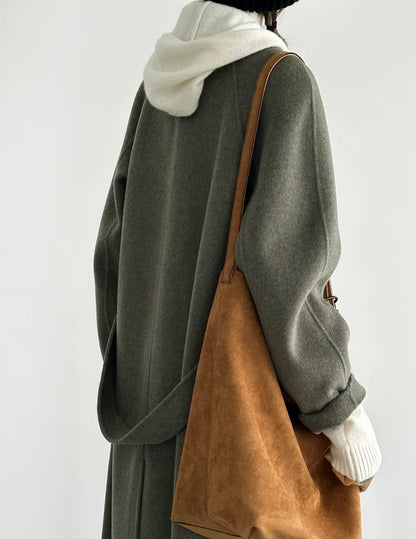 ‘Olive’ Longline Wool Trench Coat