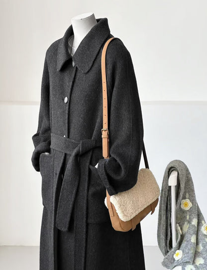 Willow Longline Trench Coat - Black