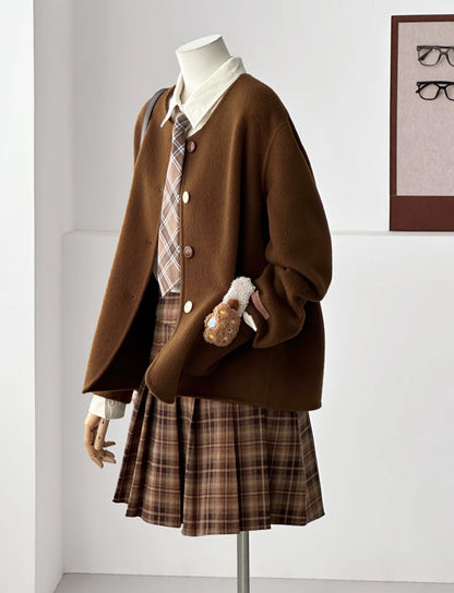 Lysa Cashmere Blended Short Wool Jacket - 2 Color