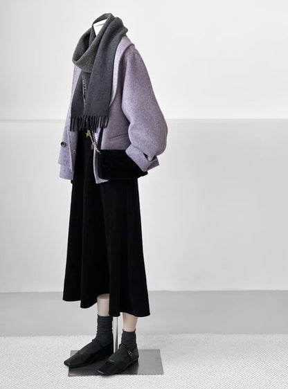 Pre-order ‘Iris' Short Purple Wool Jacket