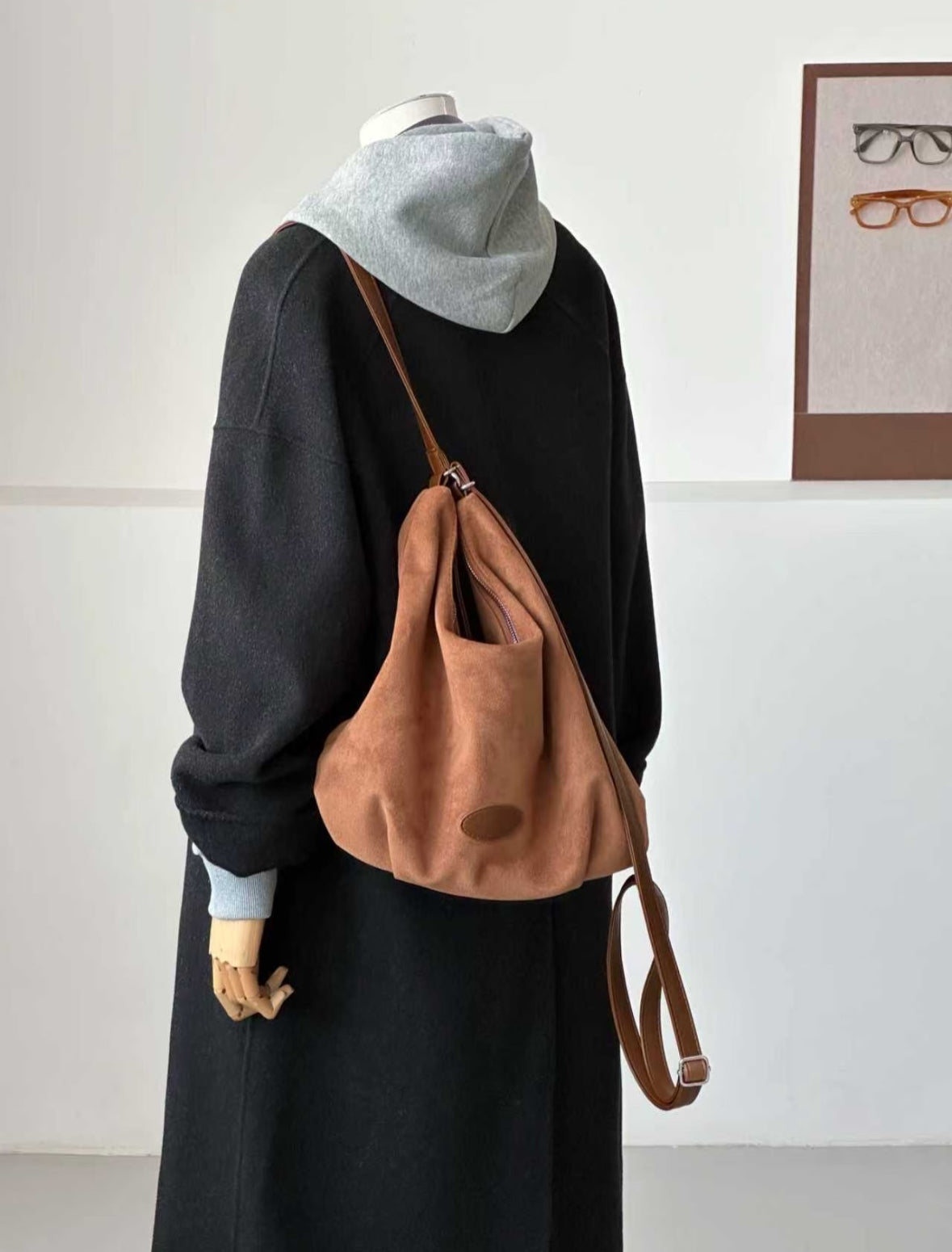 Solin Black Longline Trench Coat