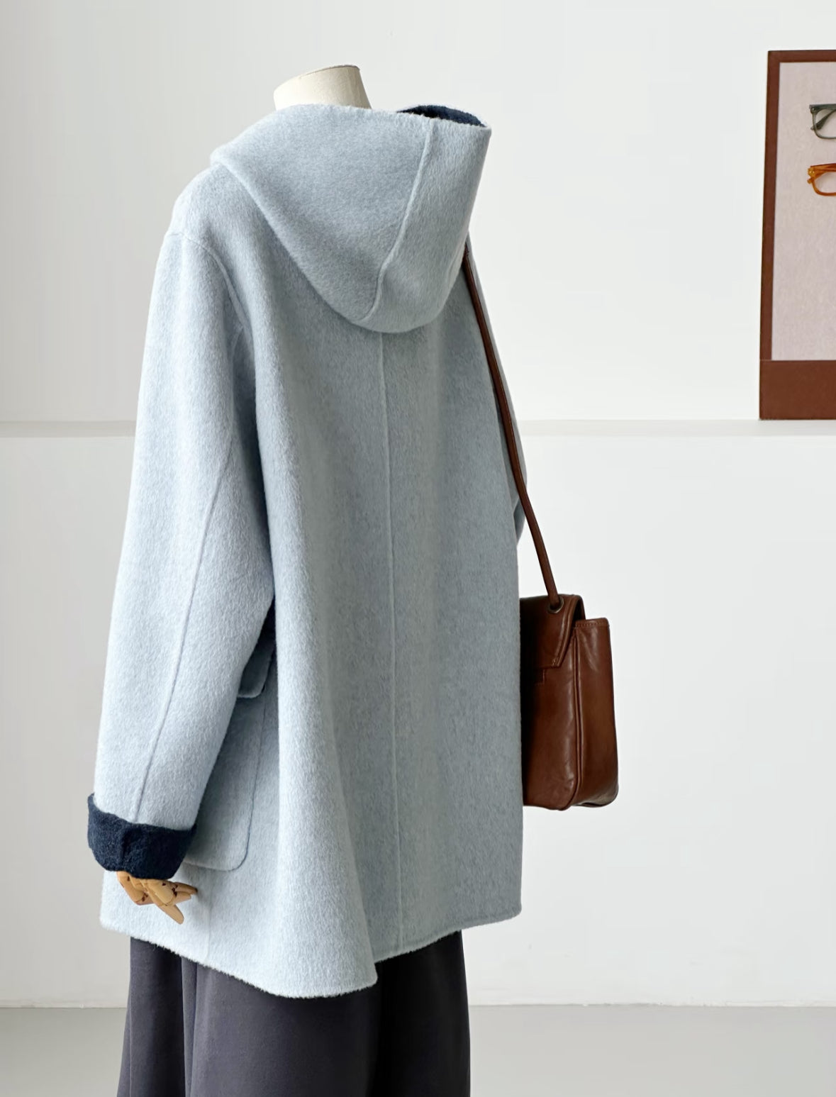 Bivor Two-tone Wool Jacket with Gloves - Blue