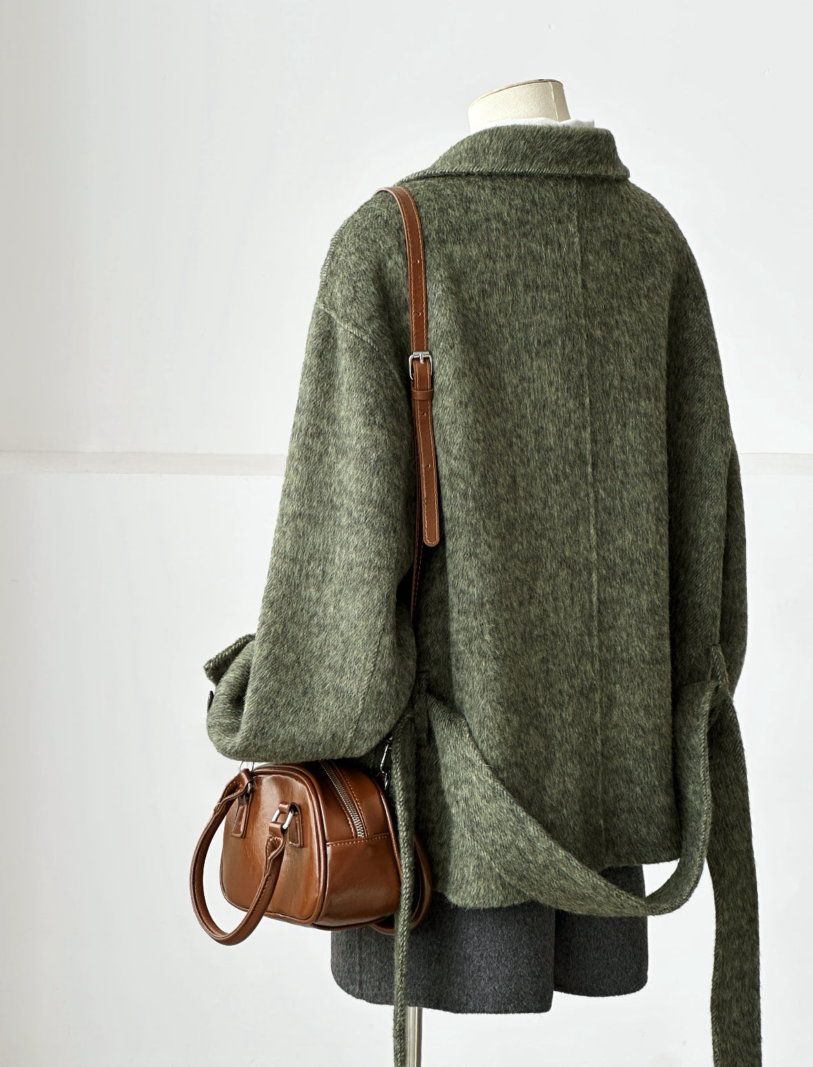 Astra Stand Collar Coat - Vivid Green