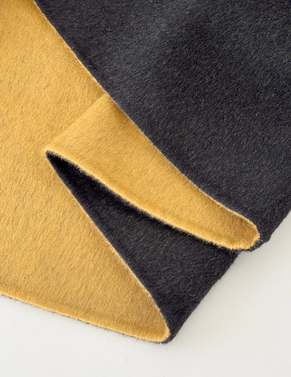 Aria Reversible 100% Wool Jacket - Scarf-style collar