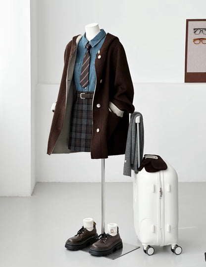 Bivor Two-tone Wool Jacket with Gloves - 2 Colors