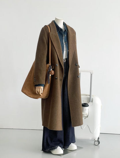 Seren Longline Trench Coat - Brown