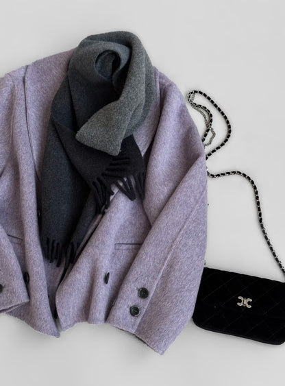 Pre-order ‘Iris' Short Purple Wool Jacket