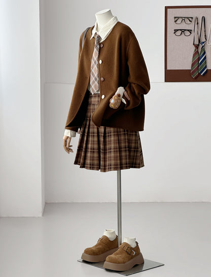 Lysa Cashmere Blended Short Wool Jacket - 2 Color