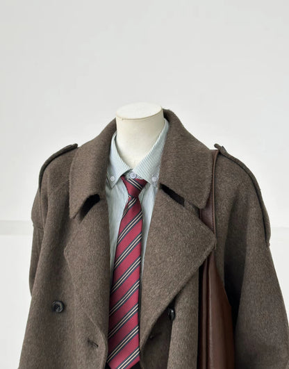 Pre-order ‘Hazel’ Brown Wool Cashmere Short Jacket