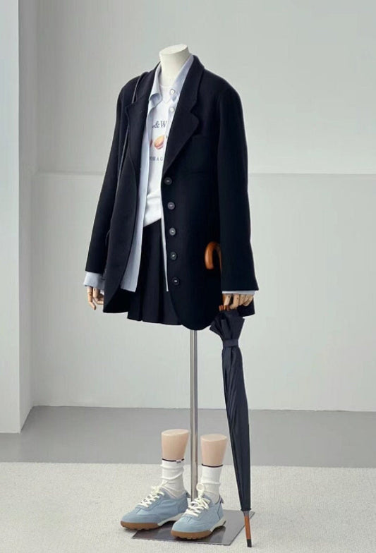 Blair Casual Black Wool Blazer