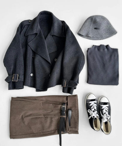 Hazel Double-Breasted Cropped Jacket - 2 Colors