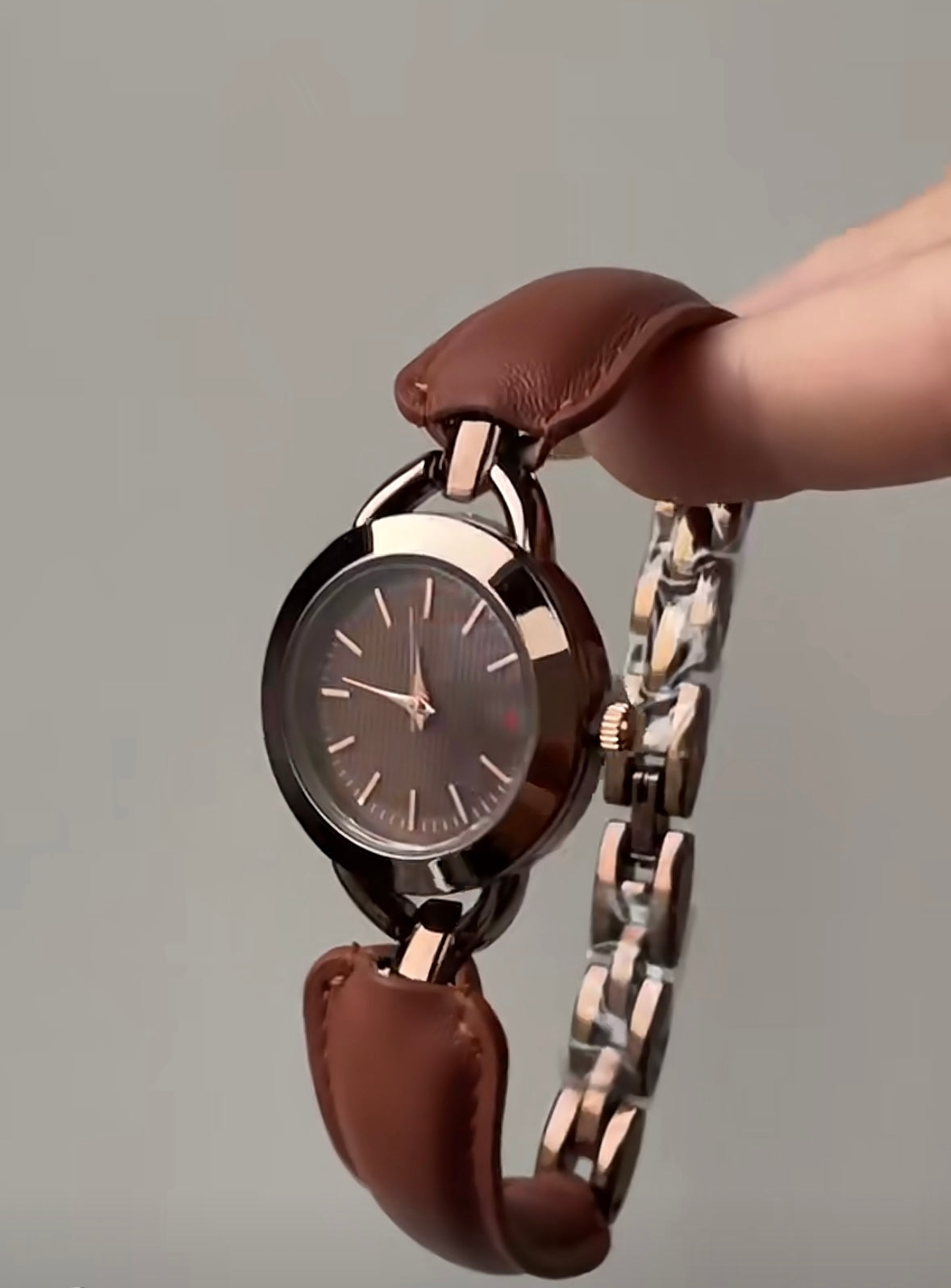 Sandra Leather Strap Bracelet Watch