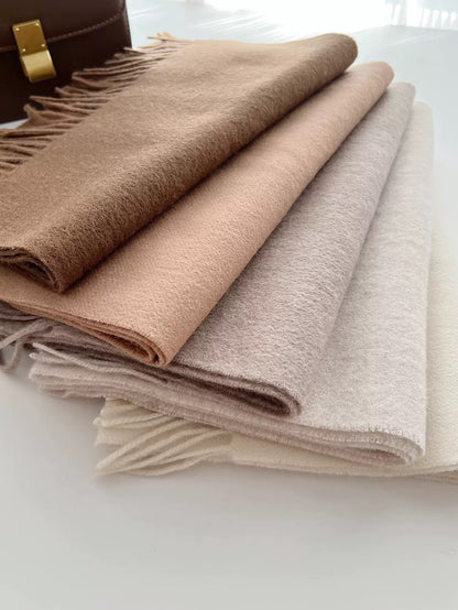 100% Wool Scarf Solid Color Scarf