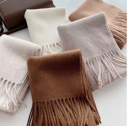 100% Wool Scarf Solid Color Scarf