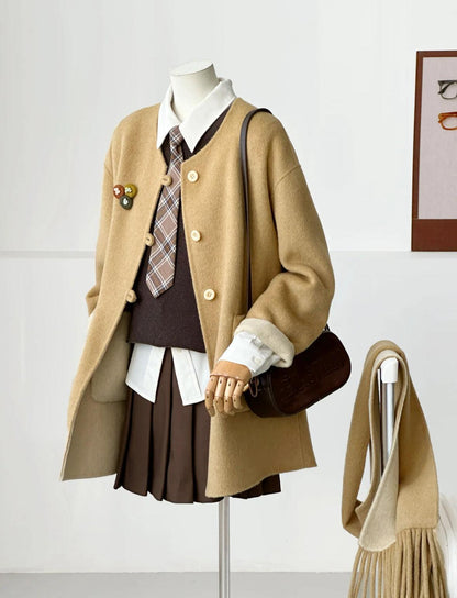 Nova Reversible 100% Wool Jacket with Scarf - 5 colors