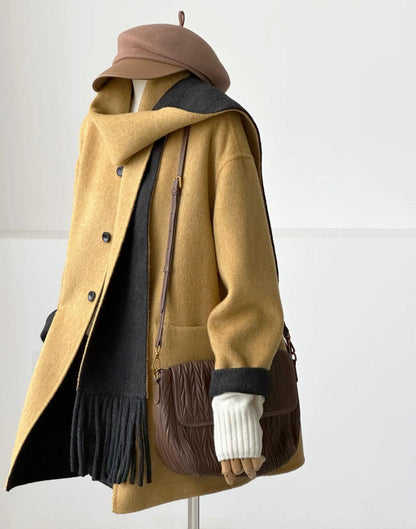 Nova Reversible 100% Wool Jacket with Scarf - 5 colors