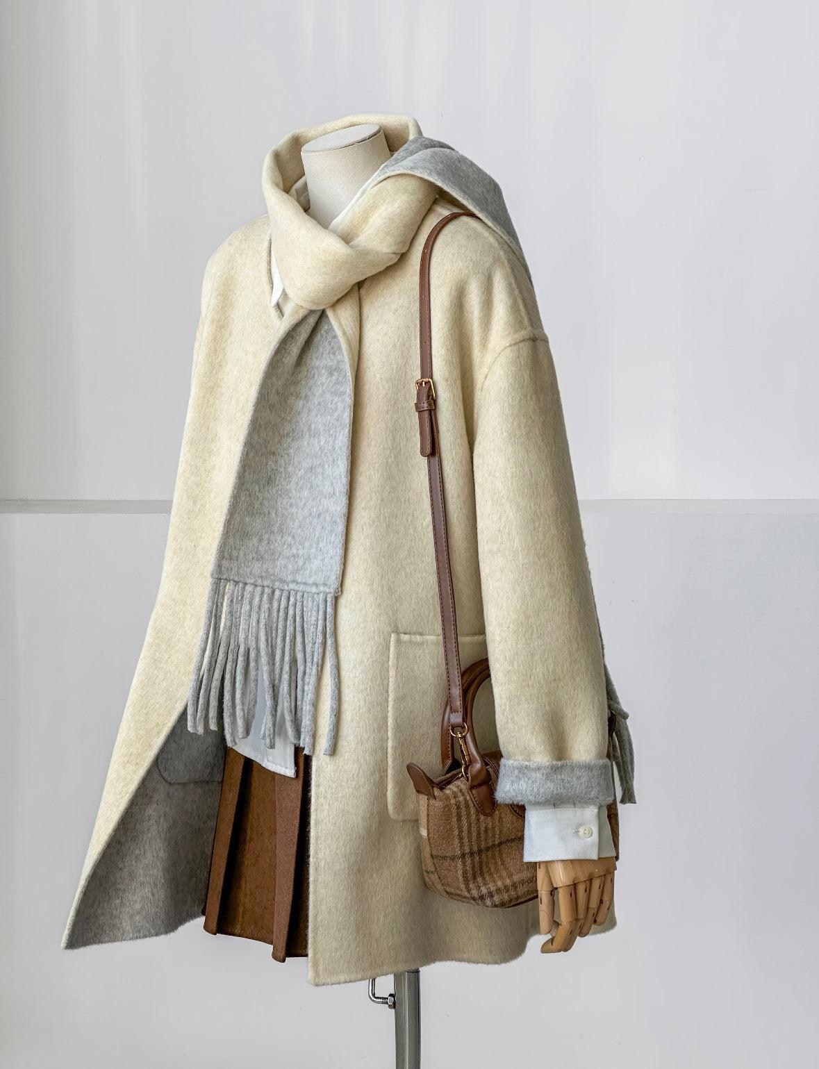 Nova Reversible 100% Wool Jacket with Scarf - 5 colors