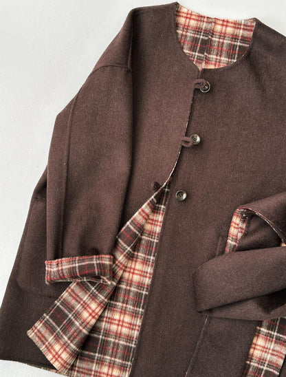 Nova Reversible 100% Wool Jacket with Scarf - 5 colors