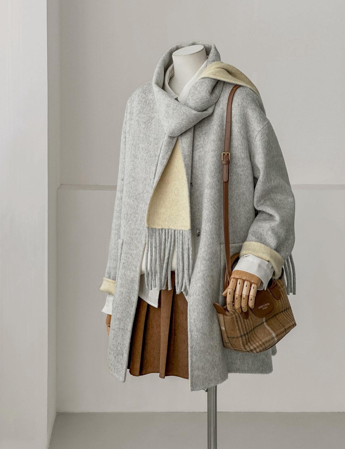 Nova Reversible 100% Wool Jacket with Scarf - 5 colors