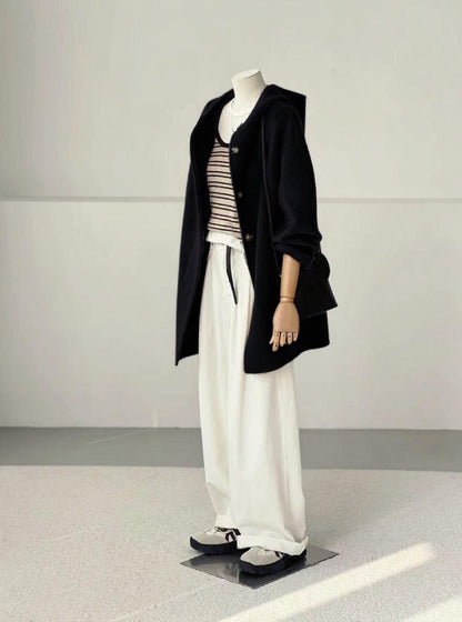 Sera Mid-Length Hooded Wool Jacket - 5 colors