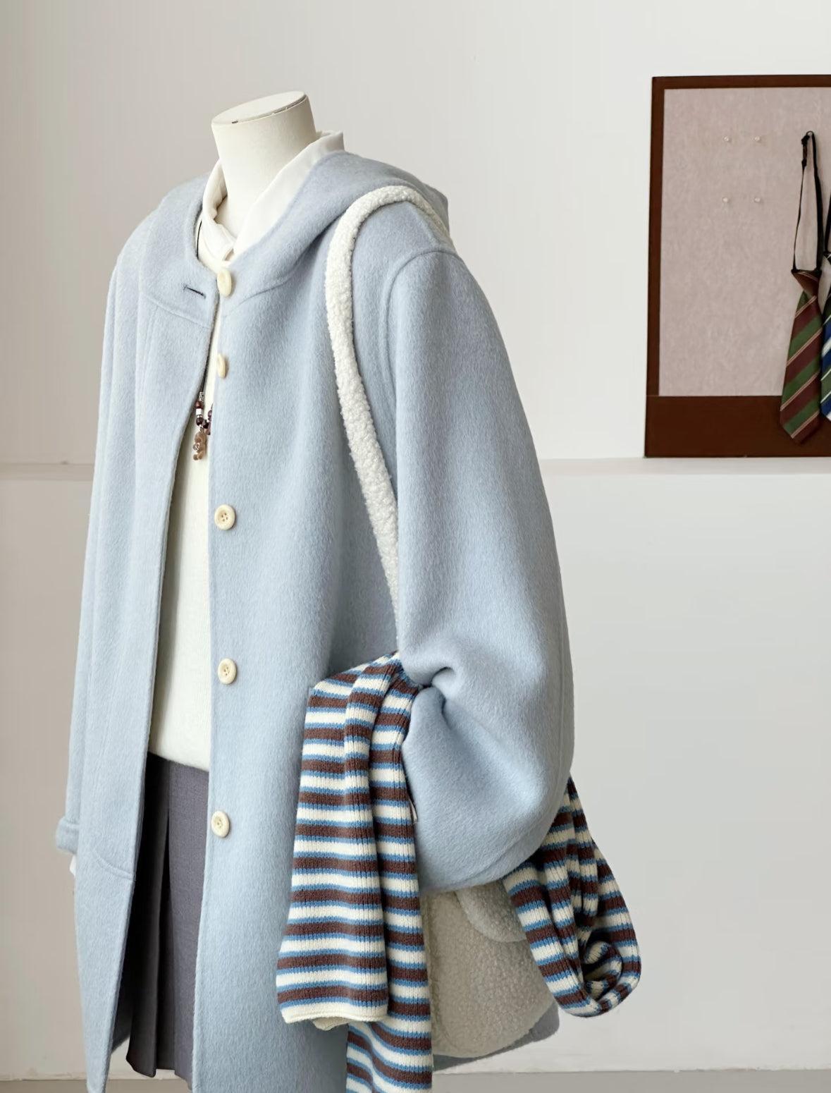 Sera Mid-Length Hooded Wool Jacket - 5 colors