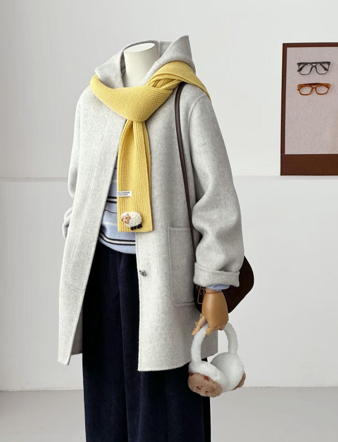 Sera Mid-Length Hooded Wool Jacket - 5 colors