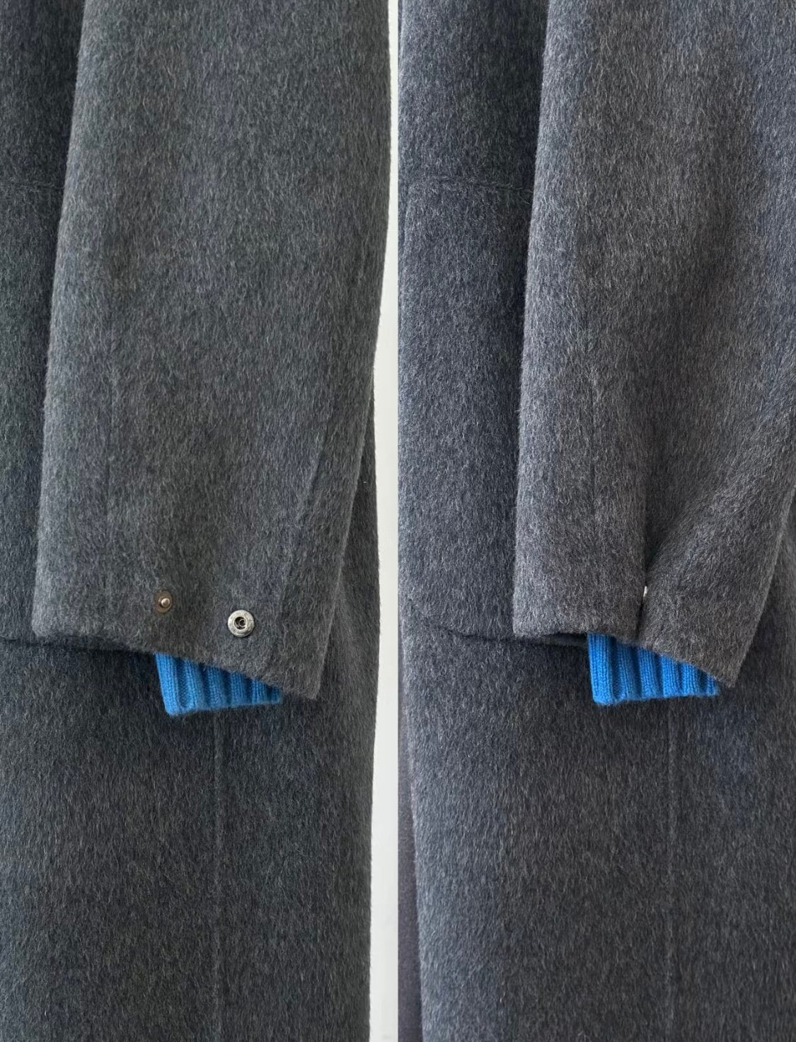 Premium Women Double-Sided Gray Long Wool Coat