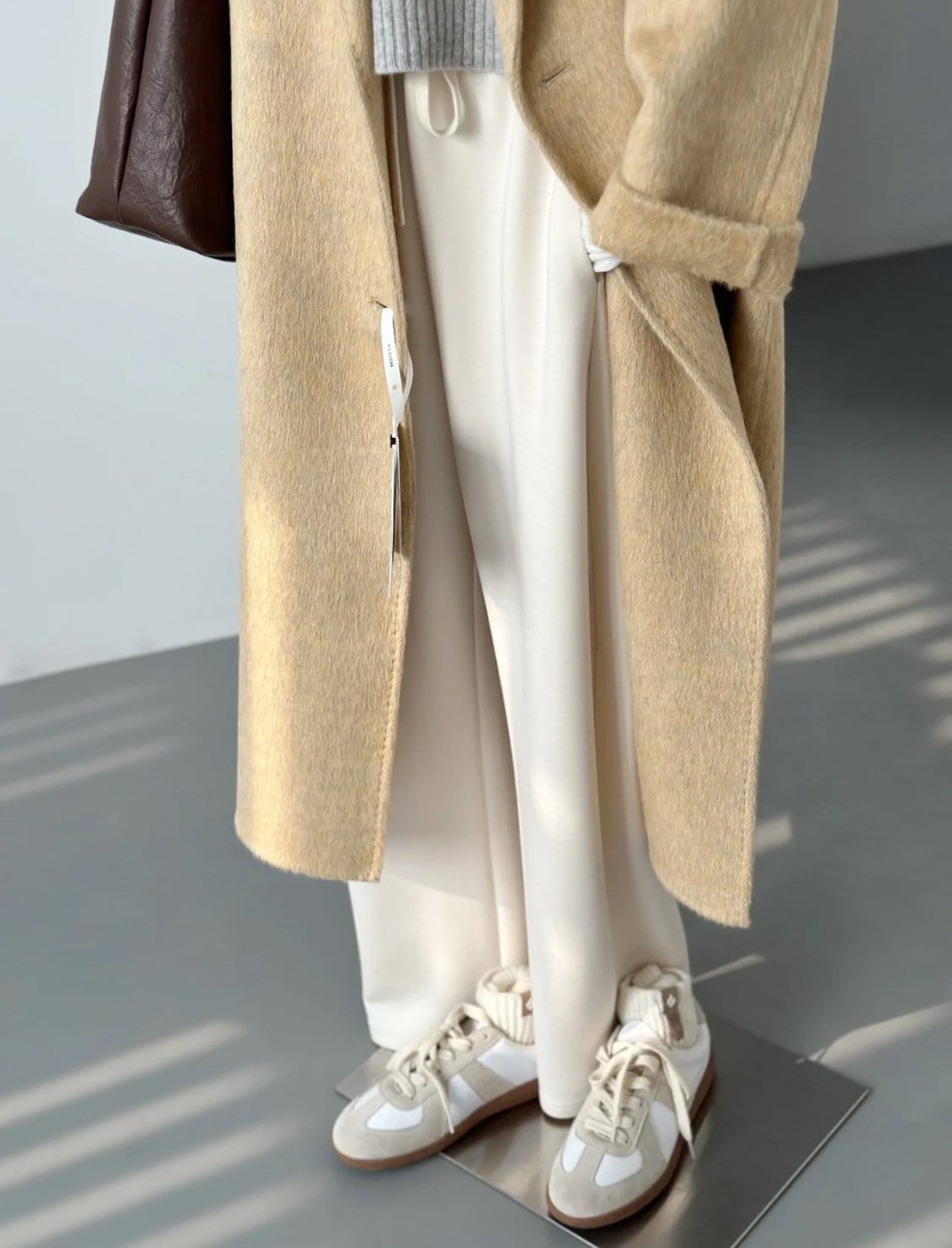 ‘Luna’ Longline Wool Trench Coat